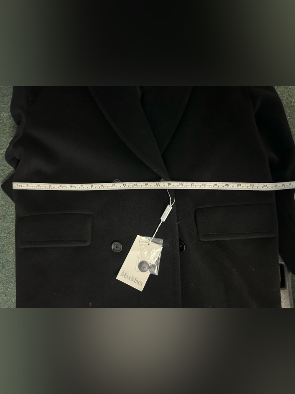 MaxMara Women's Black Wool Coat Meana - Picture 8 of 8